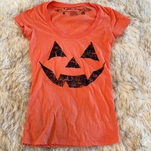 Halloween pumpkin face T